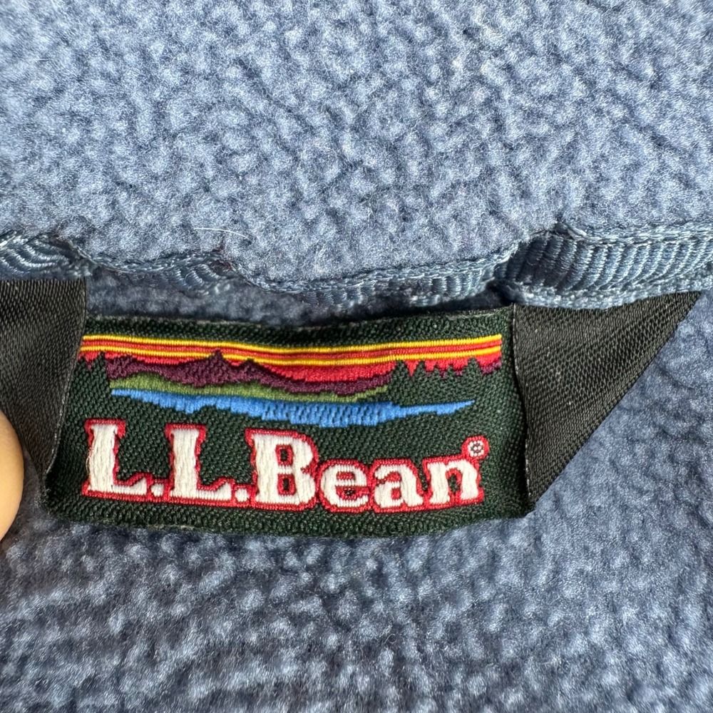 L.L.Bean Fleece Pullover Mens L Polartec Quarter Zip Blue Long‎ Sleeve Casual - Picture 7 of 12